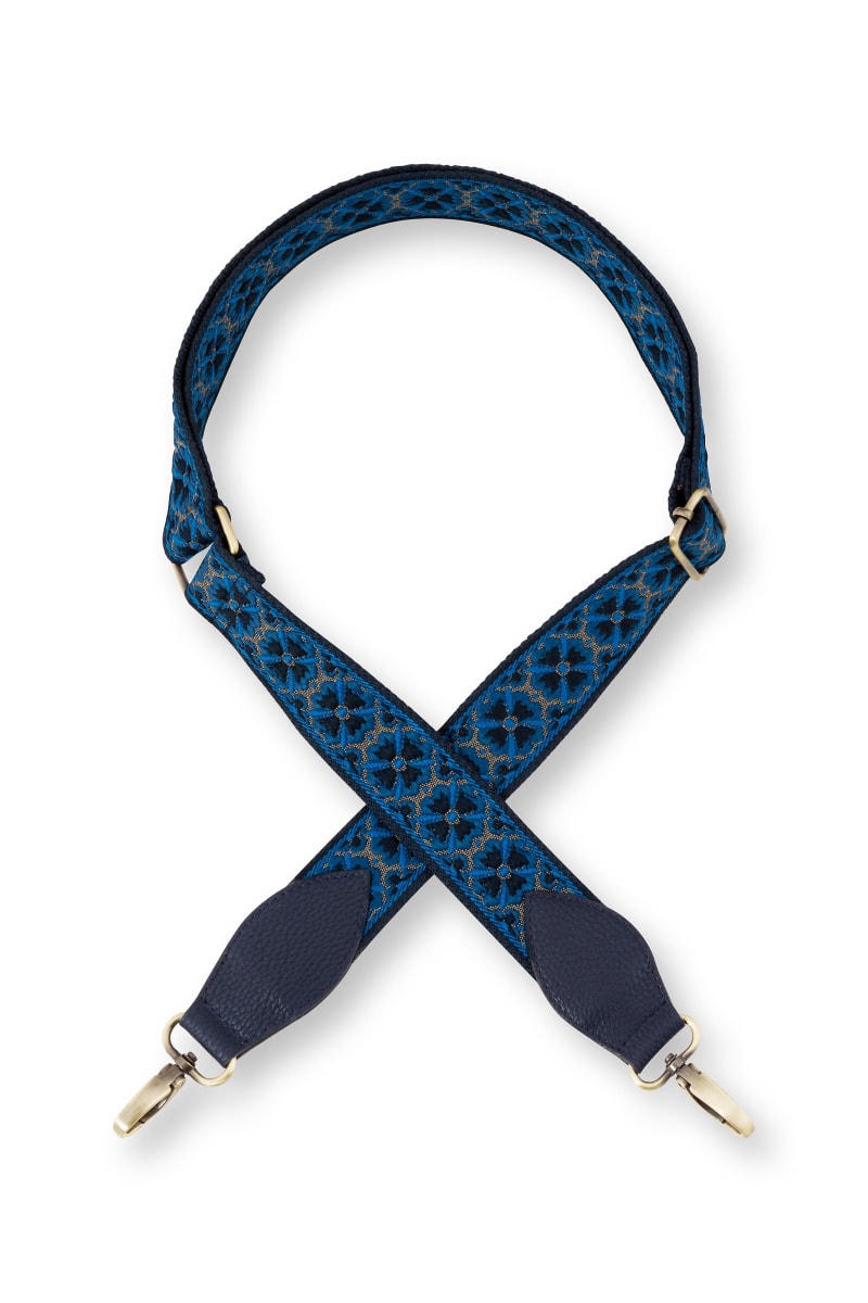 Produktbillede af Pip Studio Embroidery Strap Flower Blue 140x3.8cm på tilbud i høj kvalitet