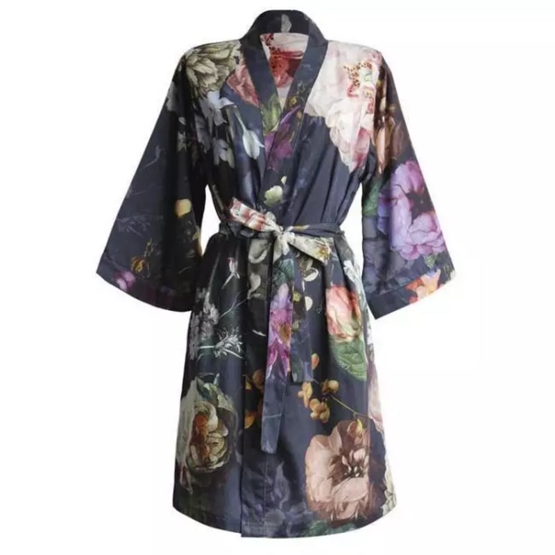 Produktbillede af Fleur nightblue kimono M på tilbud i høj kvalitet