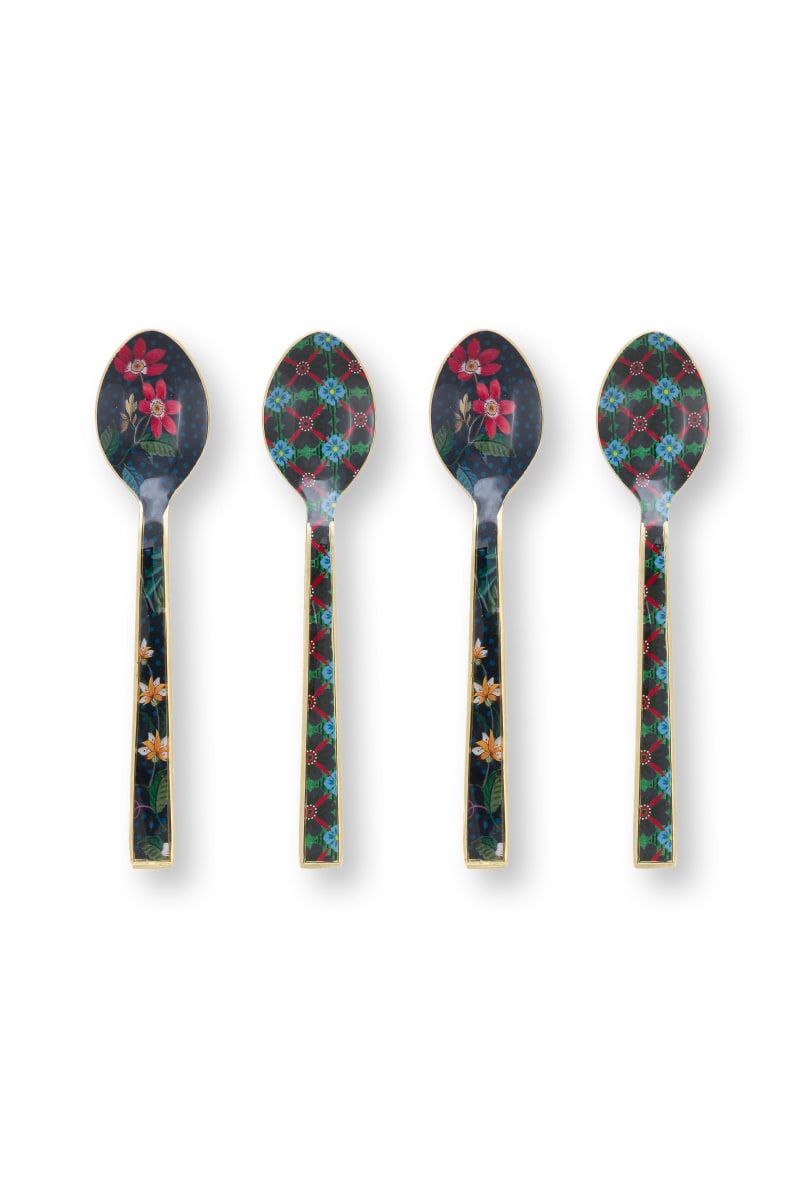 Produktbillede af Set/4 Spoons Enamelled Berry Blues 14.5cm på tilbud i høj kvalitet