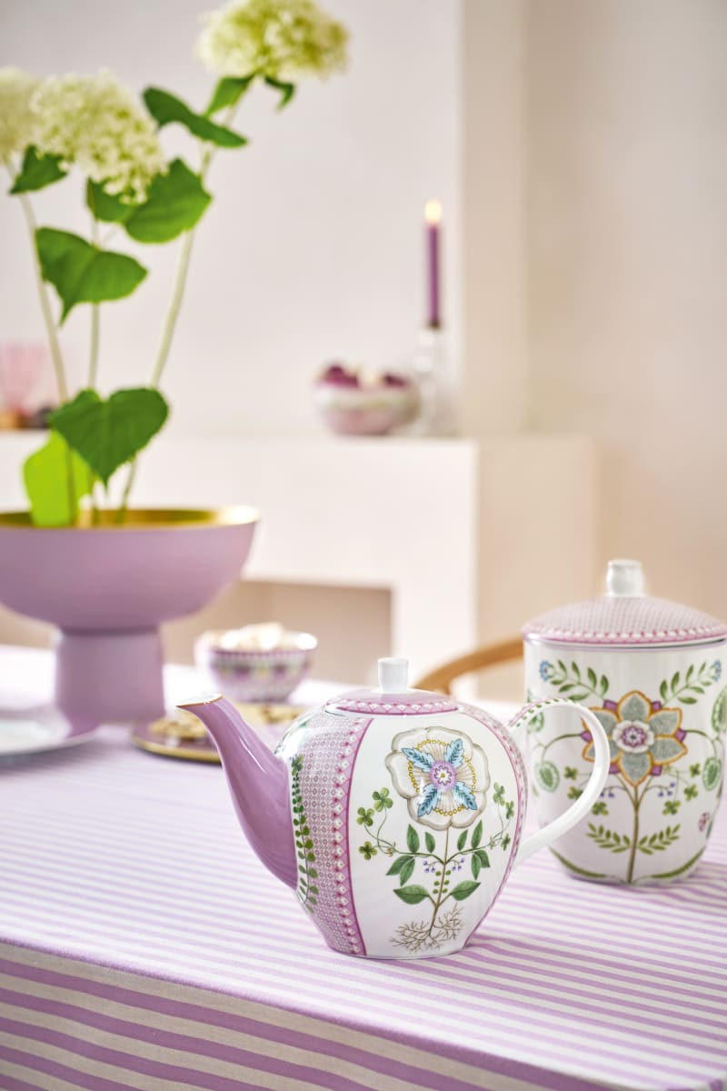 Produktbillede af TeaPot Lily&Lotus Tiles Lilac 1.6ltr på tilbud i høj kvalitet