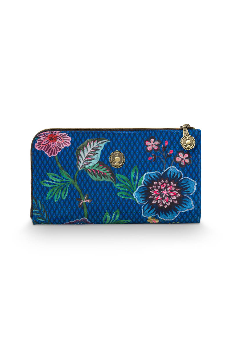 Produktbillede af Cloe Cosmetic Zipper Pouch Cece Fiore Blue 21x3.5x12.5cm på tilbud i høj kvalitet