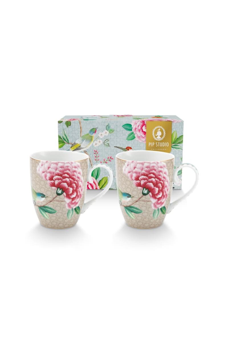 Se billigt tilbud på Pip Studio Set/2 Mugs Large Blushing Birds Khaki 350ml. Udsalg på Bolig > Køkken > Porcelæn. Spar op til 65%! Hurtig levering: 1-2 hverdage.
