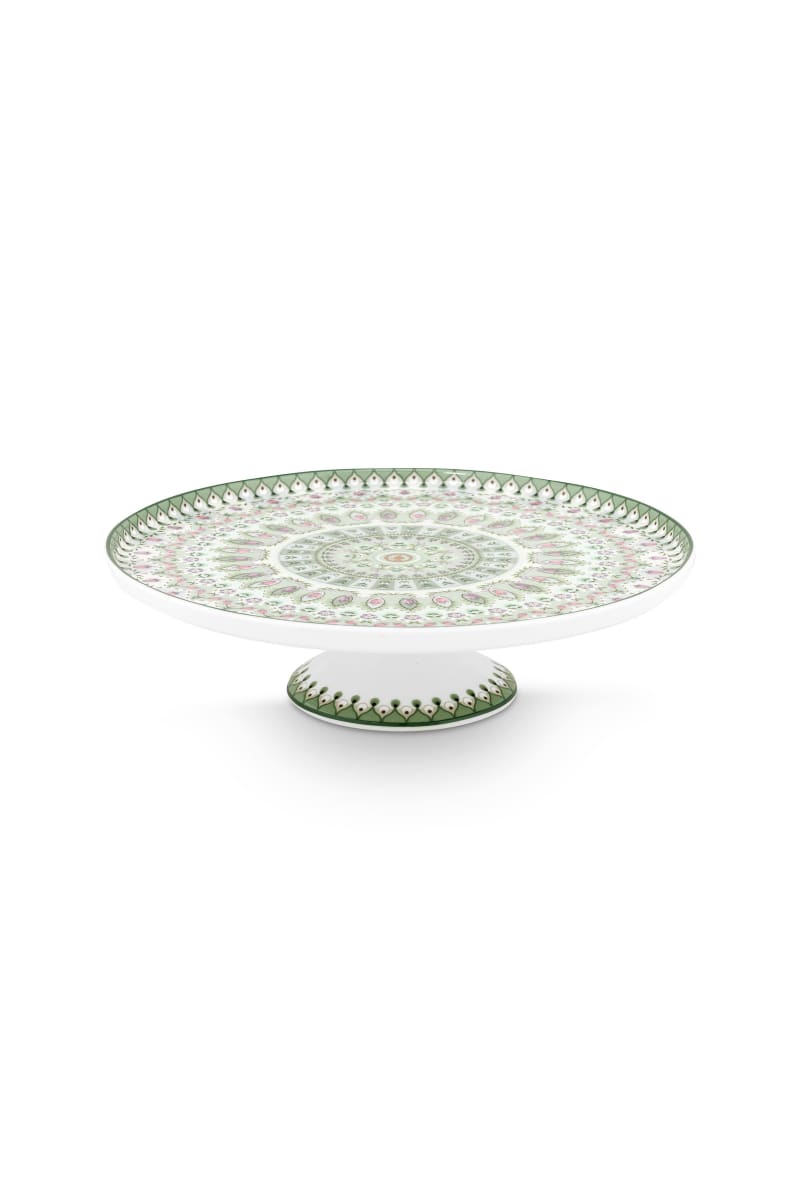 Produktbillede af Pip Studio Mini Cake Tray Lily&Lotus Moon Delight Light Green 21cm på tilbud i høj kvalitet