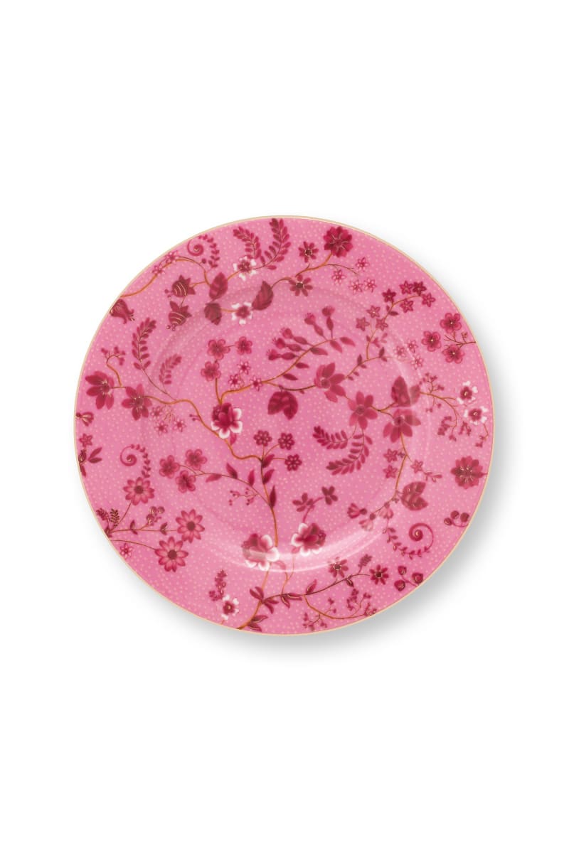 Produktbillede af Pip Studio Plate Jolie Flowers Pink 17cm på tilbud i høj kvalitet