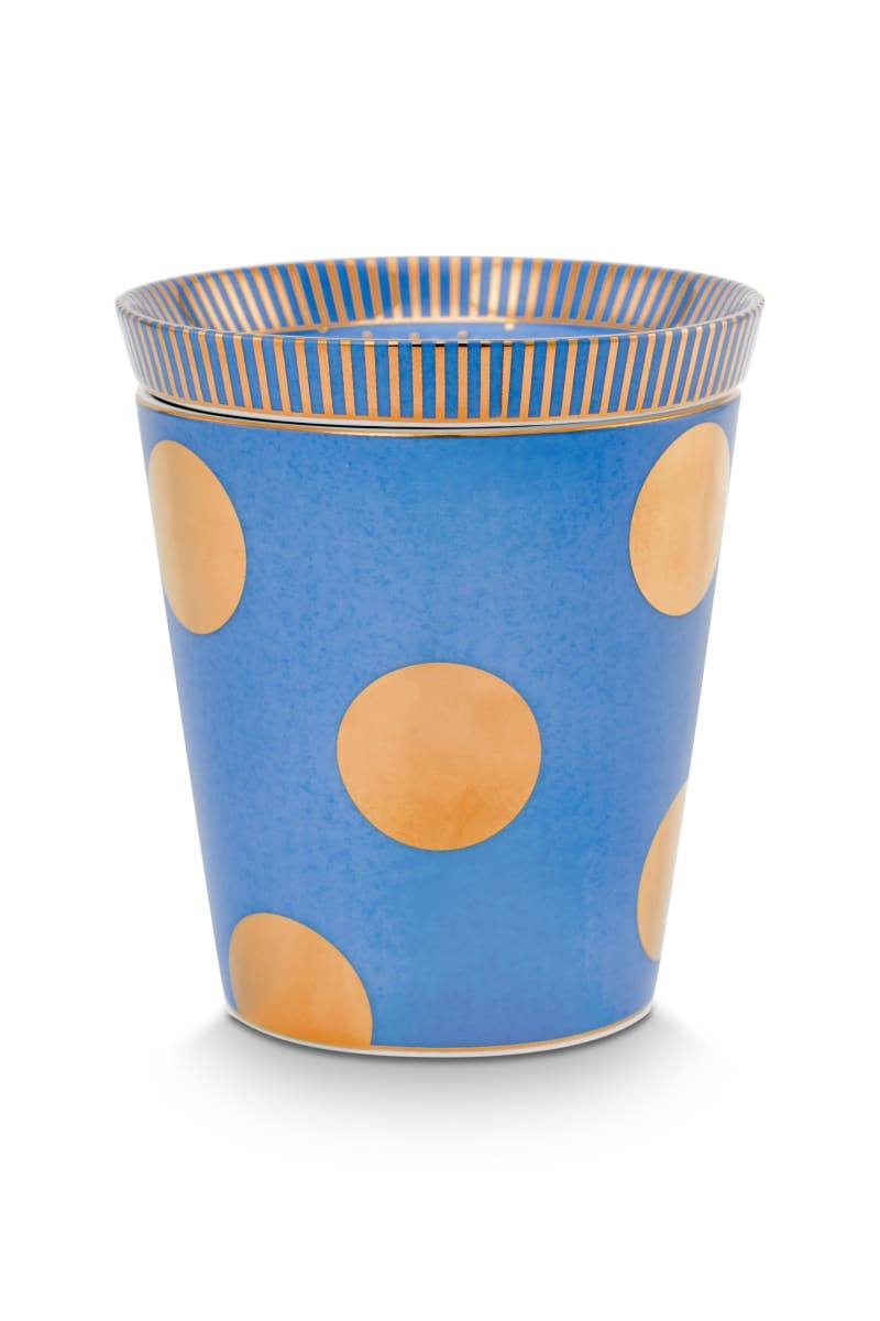 Produktbillede af Set/2 Mug Small without Ear & Tea Tips Dot Delight Light Blue-Gold på tilbud i høj kvalitet