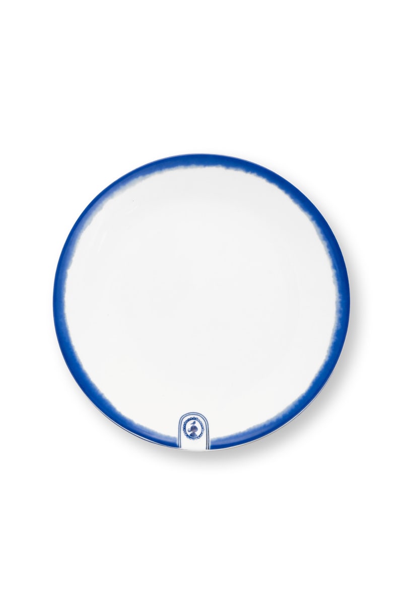 Produktbillede af Plate Pip&The Blue Bird Tie-Dye White 18cm på tilbud i høj kvalitet