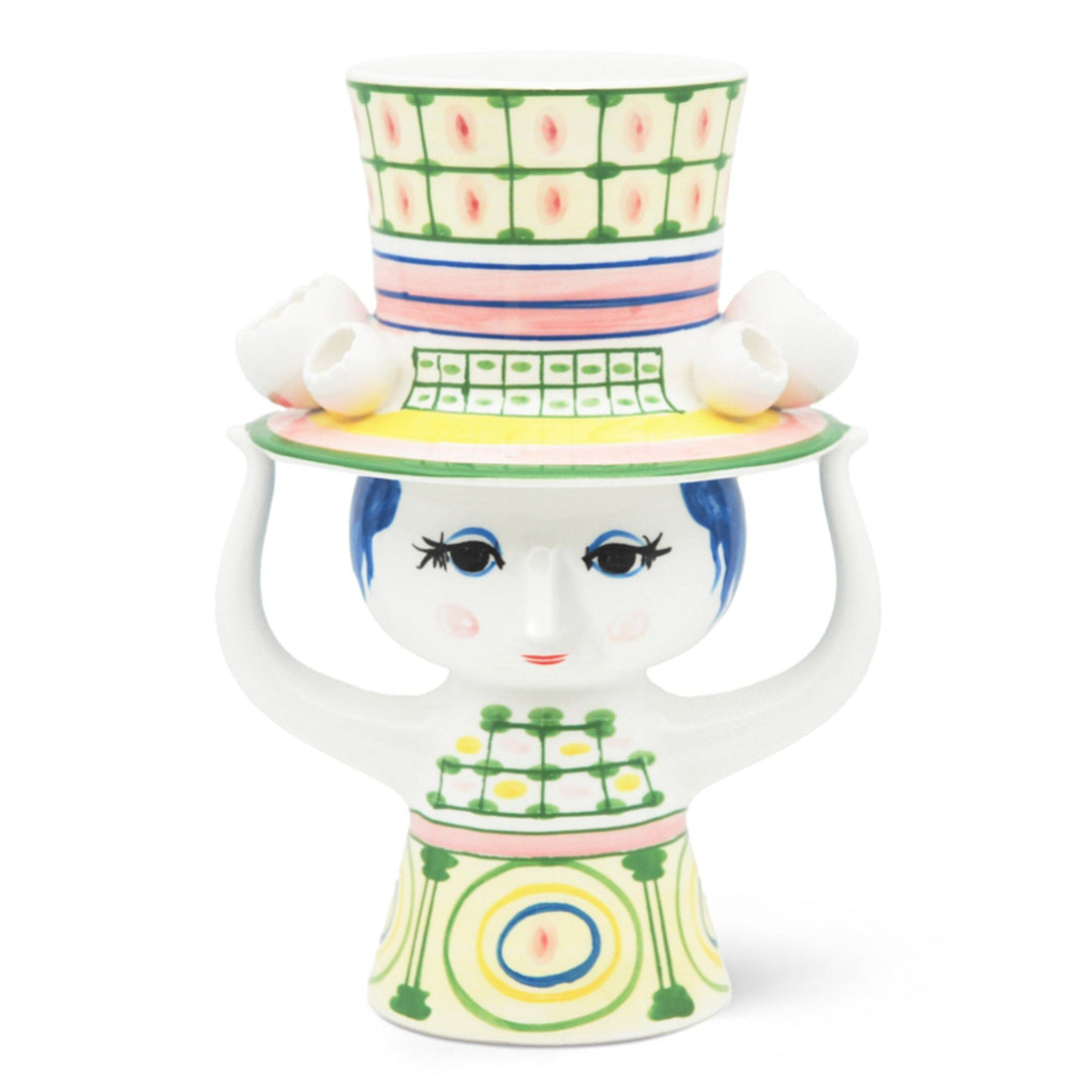Bjørn wiinblad Bjørn wiinblad Lady with hat vase 24,5 cm, grøn – produktfoto (Vase)