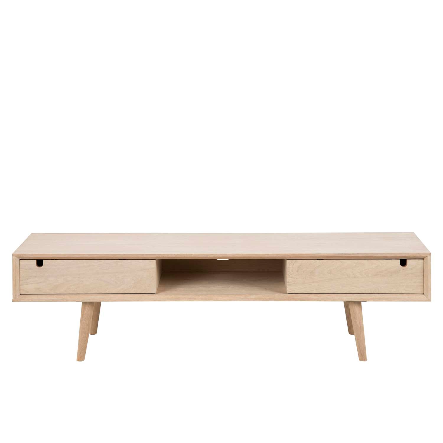 Produktbillede af ACT NORDIC Century TV-bord m. 2 låger hvidpigmenteret egetræsfiner og eg 160x38 i premium kvalitet