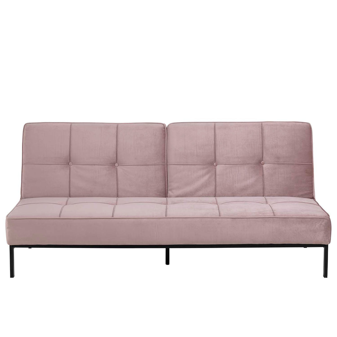 Produktbillede af ACT NORDIC Perugia sovesofa rosa polyester og sort metal i premium kvalitet
