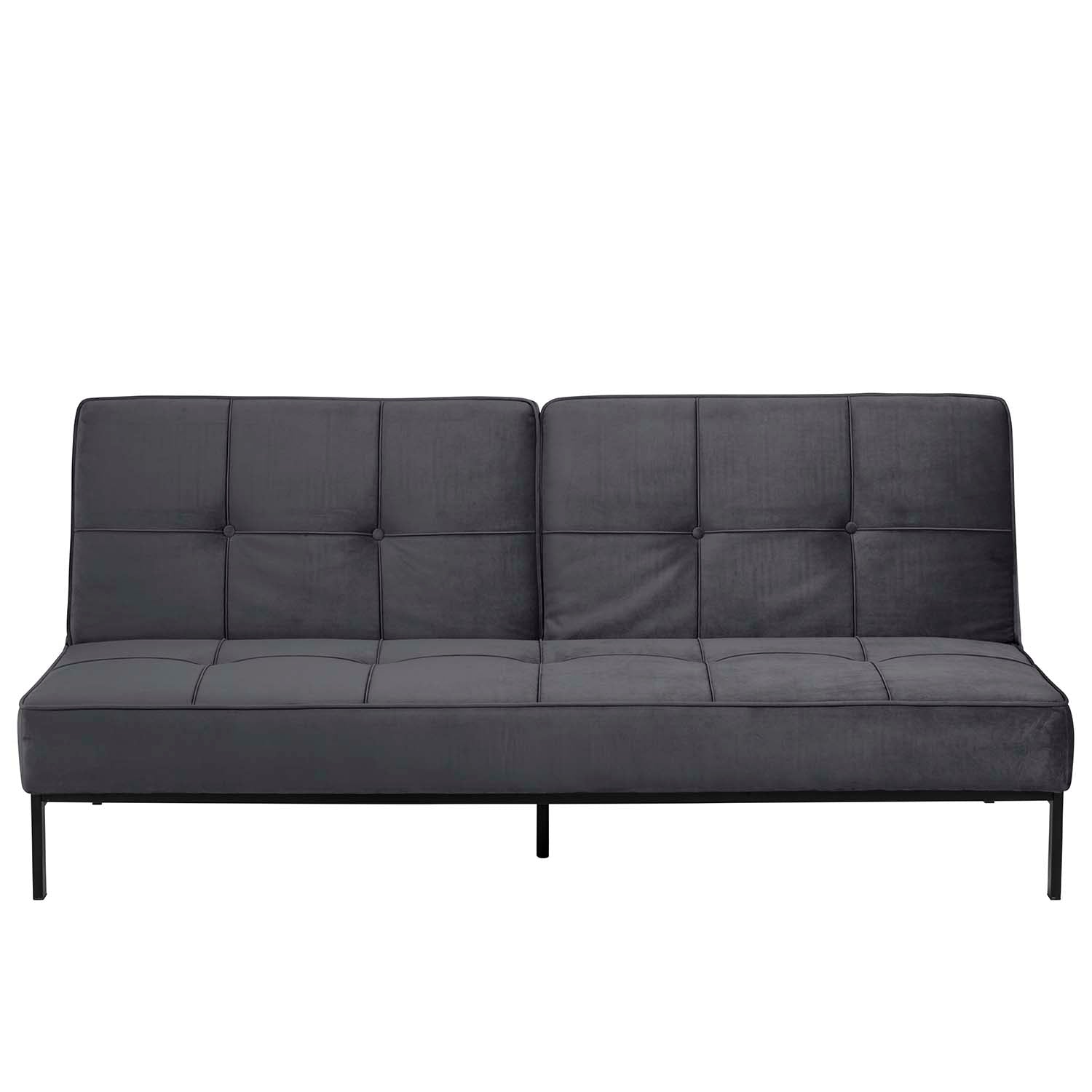 Produktbillede af ACT NORDIC Perugia sovesofa mørkegrå polyester og sort metal i premium kvalitet