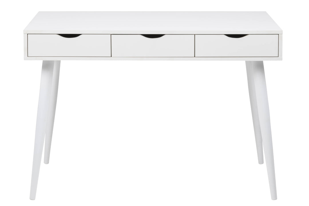 ACT NORDIC Neptun skrivebord hvid melamin/metal m. 3 skuffer 110x50