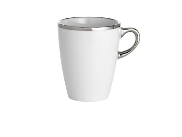 Produktbillede af Pillivuyt Bistro Krus Dia 8 cm 27 cl Hvid/Platin i premium kvalitet