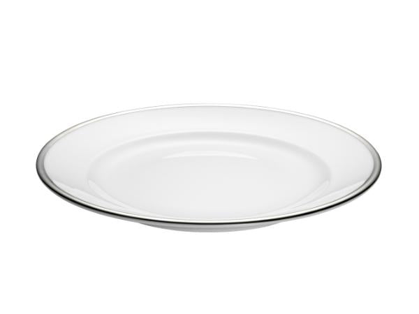 Produktbillede af Pillivuyt Bistro Tallerken Dia 24 cm Hvid/Platin i premium kvalitet