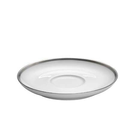 Produktbillede af Pillivuyt Bistro Underkop cecil Dia 14 cm 18 cl Hvid/Sølv i premium kvalitet