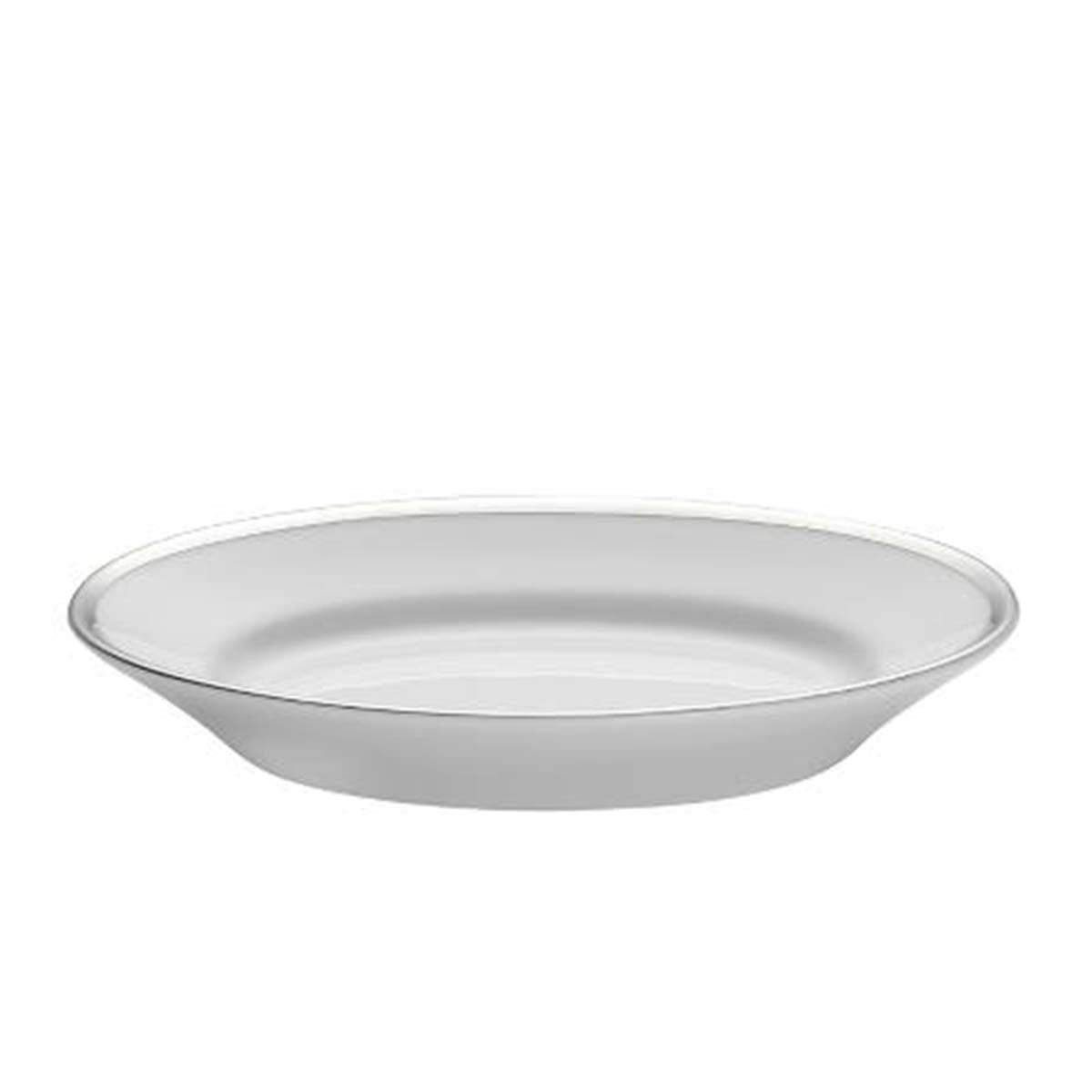 Produktbillede af Pillivuyt Bistro Underskål/fad nr. 6 17 x 11,5 cm Hvid/Sølv i premium kvalitet