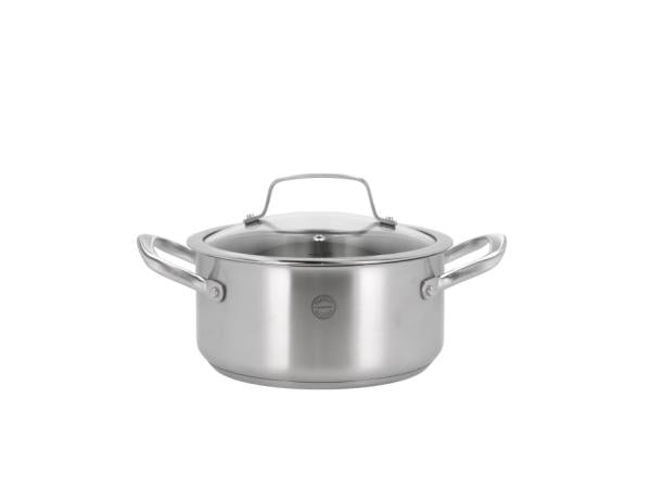 Produktbillede af Pillivuyt Gourmet Roya Gryde med glaslåg Dia 20 cm 3 liter Stål i premium kvalitet