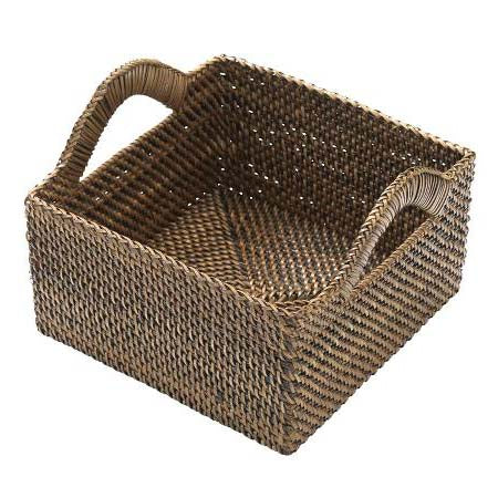 Produktbillede af Pillivuyt Kurv kvadrat 18 x 18 x 9,5 cm Lys/Mørk brun i premium kvalitet