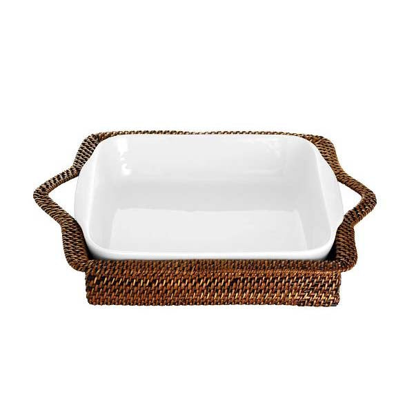 Produktbillede af Pillivuyt Kurv rektangulær 29 x 24 cm Lys/Mørk brun i premium kvalitet