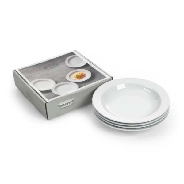 Produktbillede af Pillivuyt Michelle Tallerken dyb Dia 22 cm 4 stk. Hvid i premium kvalitet