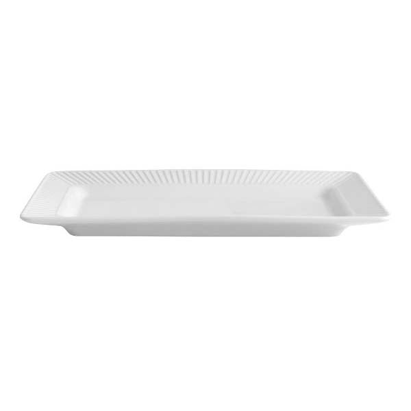 Produktbillede af Pillivuyt Plissé Fad 26 x 14 cm Hvid i premium kvalitet