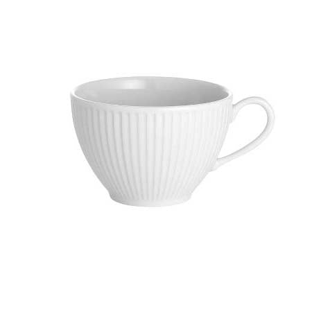 Produktbillede af Pillivuyt Plissé Kop Dia 9,8 cm 29 cl Hvid i premium kvalitet