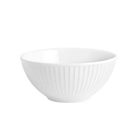 Produktbillede af Pillivuyt Plissé Skål Dia 12 cm 28 cl Hvid i premium kvalitet