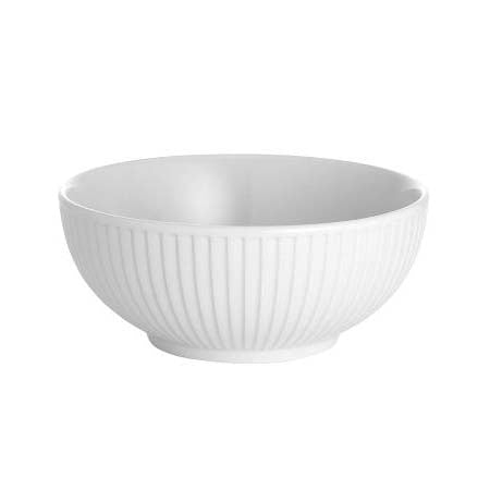 Produktbillede af Pillivuyt Plissé Skål Dia 15 cm 60 cl Hvid i premium kvalitet