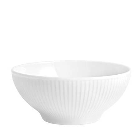 Produktbillede af Pillivuyt Plissé Skål Dia 18 cm 1 liter Hvid i premium kvalitet