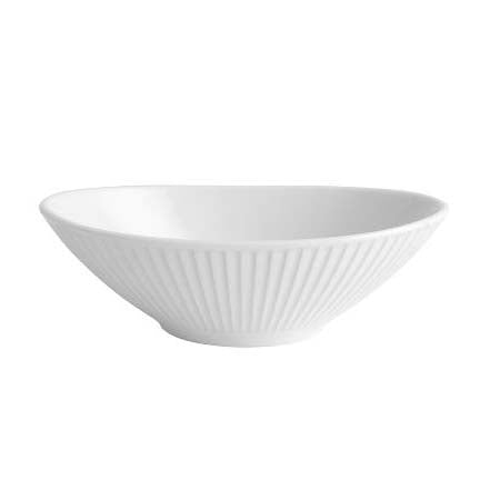 Produktbillede af Pillivuyt Plissé Skål oval 16 x 10 x 4,5 cm Hvid i premium kvalitet