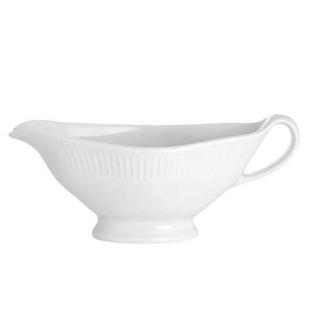 Produktbillede af Pillivuyt Plissé Sovsekande 20,5 x 9,5 cm 32 cl Hvid i premium kvalitet