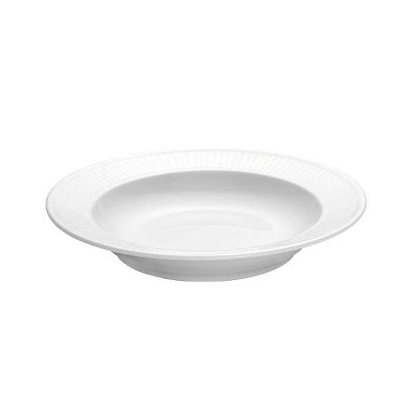 Produktbillede af Pillivuyt Plissé Tallerken dyb Dia 22 cm Hvid i premium kvalitet