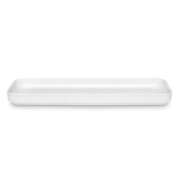 Produktbillede af Pillivuyt Plissé Tapasfad x 36 x 12 cm Hvid i premium kvalitet