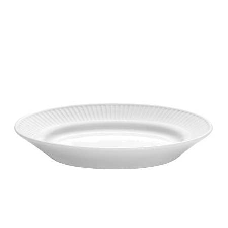 Produktbillede af Pillivuyt Plissé Underskål/fad nr. 6 17 x 11,5 cm Hvid i premium kvalitet