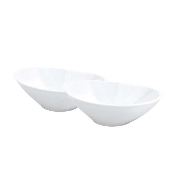 Produktbillede af Pillivuyt Skål oval 16 x 10 cm 24 cl 2 stk. Hvid i premium kvalitet