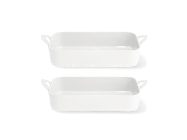 Produktbillede af Pillivuyt Toulouse Fad 31 x 18 x 6,5 cm 2,2 liter 2 stk. Hvid i premium kvalitet