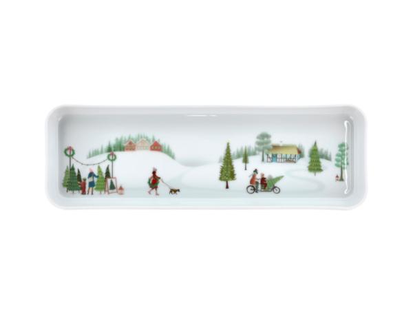 Produktbillede af Pillivuyt Vinter Fad rektangulært 36 x 12 cm Hvid i premium kvalitet
