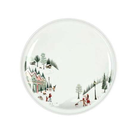 Produktbillede af Pillivuyt Vinter Tallerken flad lige kant Dia 26 x 1,5 cm Hvid i premium kvalitet