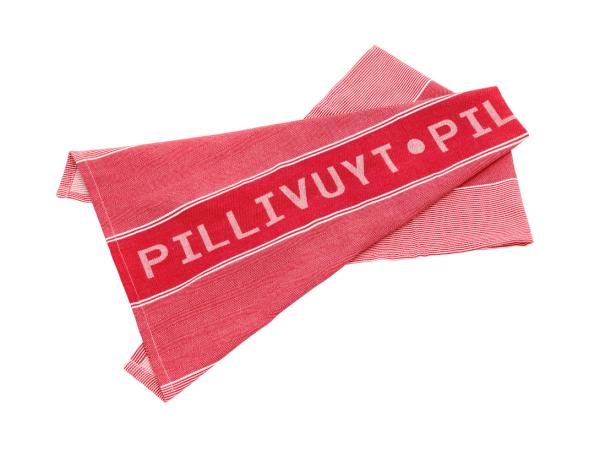 Produktbillede af Pillivuyt Viskestykke 80 x 50 cm Hvid/Rød i premium kvalitet