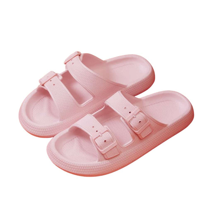 Slippers / Tøfler m/Spænde Bløde & Skridsikre i flere flotte farver (kendt som Happy Flops) Pink / 38/39