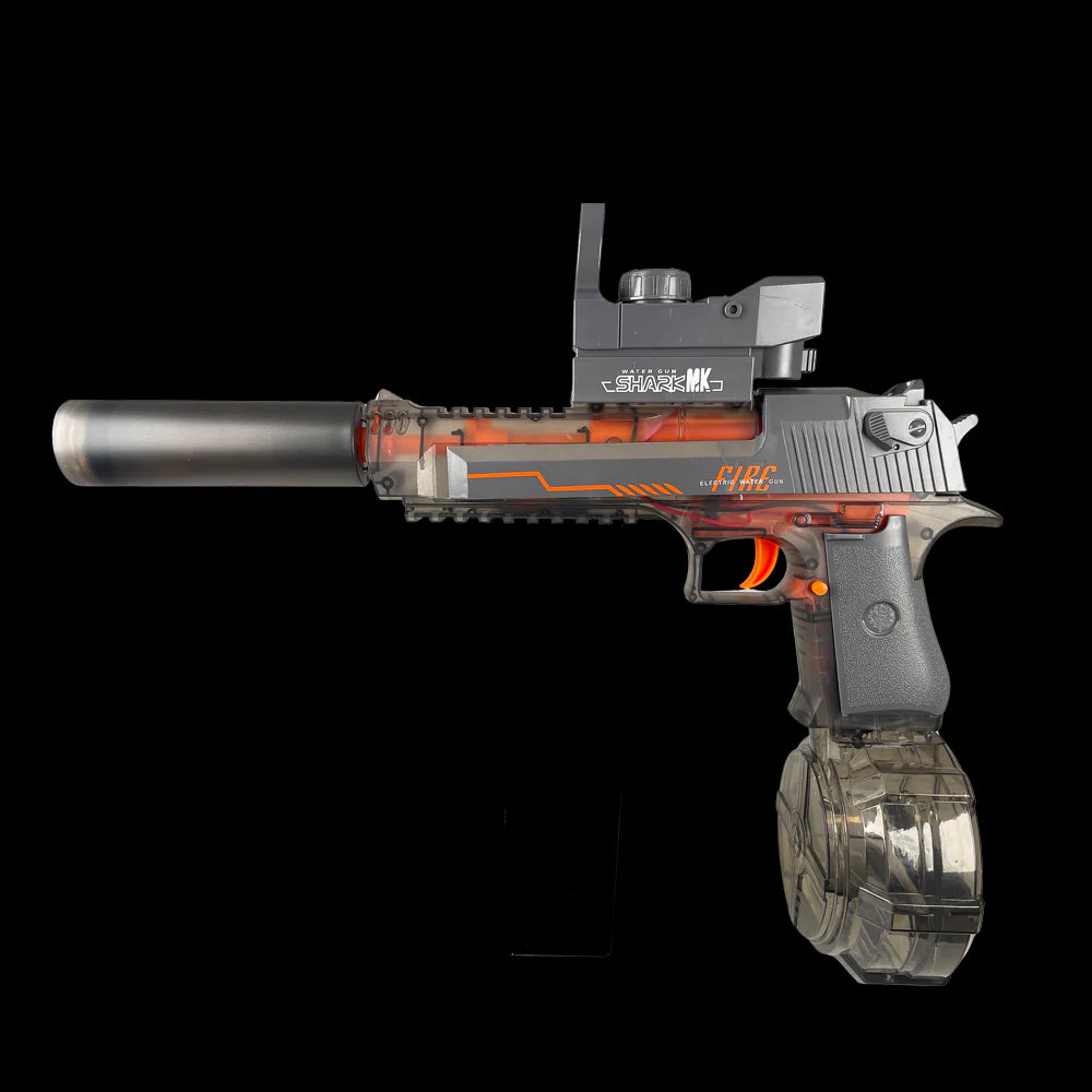 Elektrisk Vandpistol med sejt LED-lys når man skyder og kraftig stråle Orange