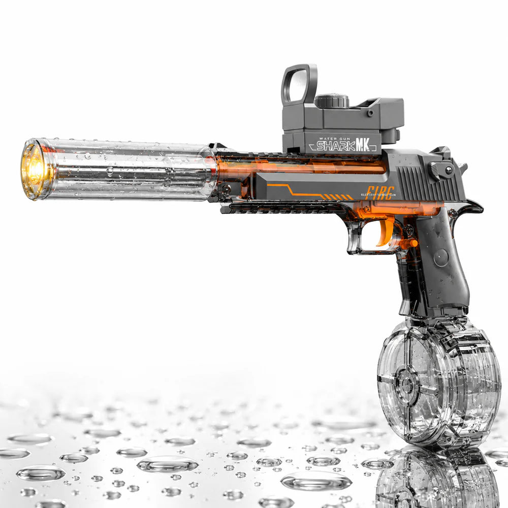 Elektrisk Vandpistol med sejt LED-lys når man skyder og kraftig stråle Orange