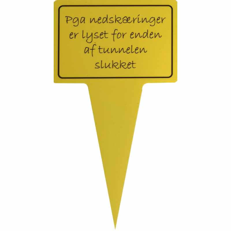 Produktbillede af Sjovt planteskilt pga nedskæringer på tilbud i høj kvalitet