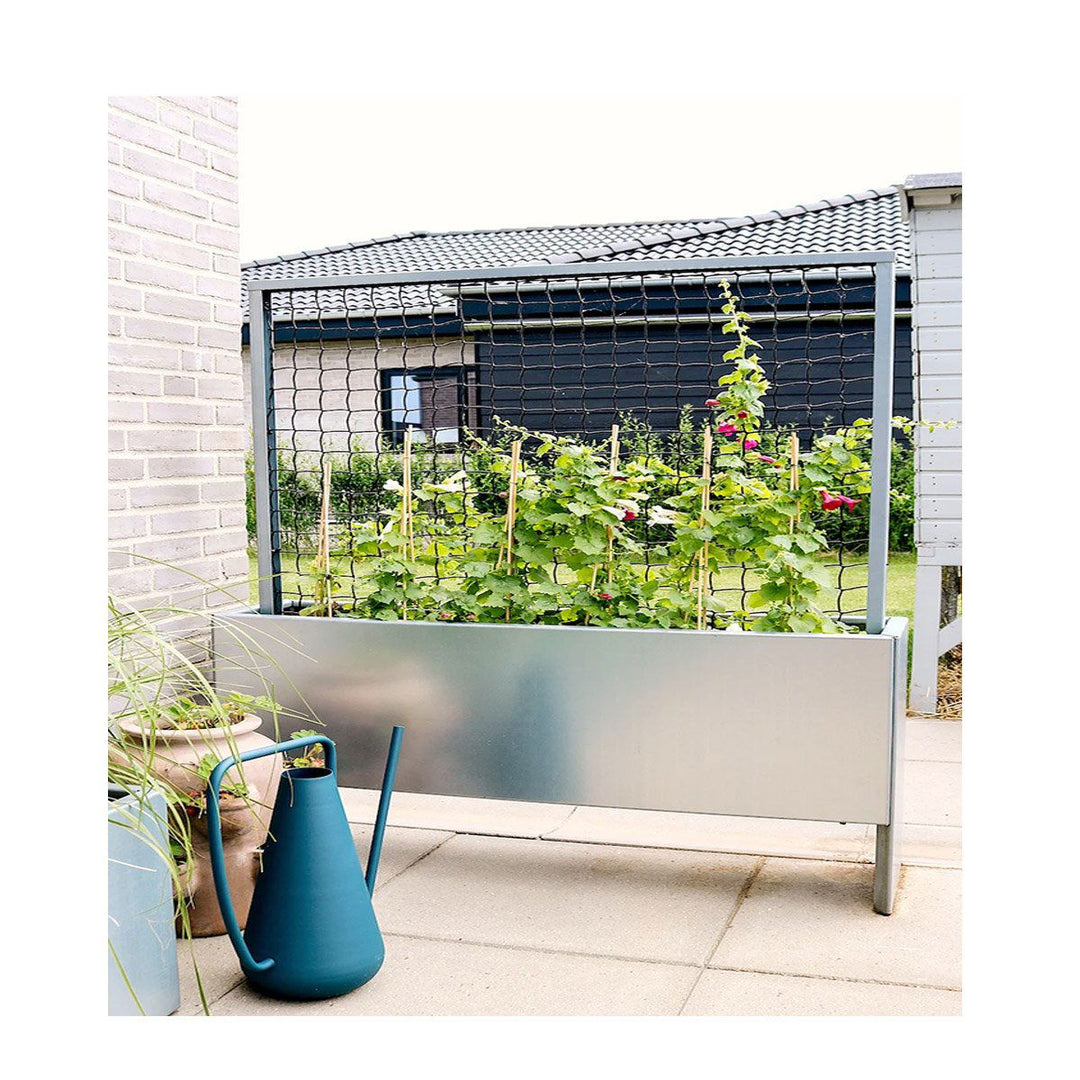 Produktbillede af Land Modern Slim Plantekasse med espalier galvaniseret 120 cm på tilbud i høj kvalitet