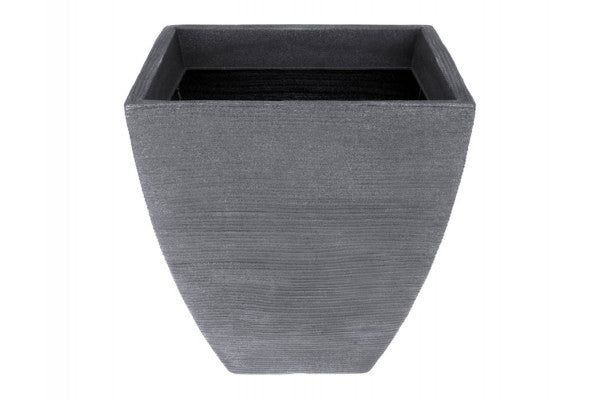Produktbillede af Plastkrukke m/riller 40x40x42 cm Grå på tilbud i høj kvalitet