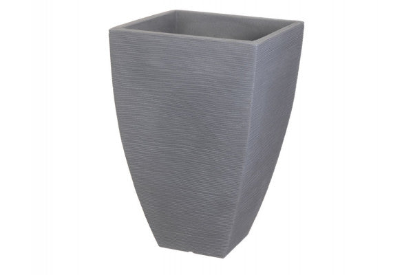 Produktbillede af Plastkrukke m/riller 40x40x60 cm Grå på tilbud i høj kvalitet
