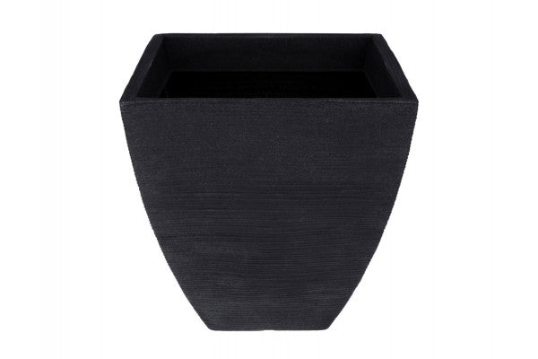 Produktbillede af Plastkrukke m/riller 40x40x42 cm Antracit på tilbud i høj kvalitet