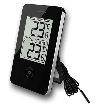 Produktbillede af Plus Termometre Inde & ude Termometer Sort i premium kvalitet