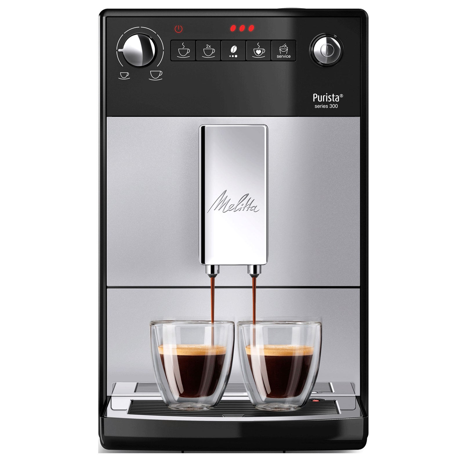Melitta Melitta Purista Helautomatisk kaffemaskine, sølv ❤ frontbillede (Espressomaskiner)