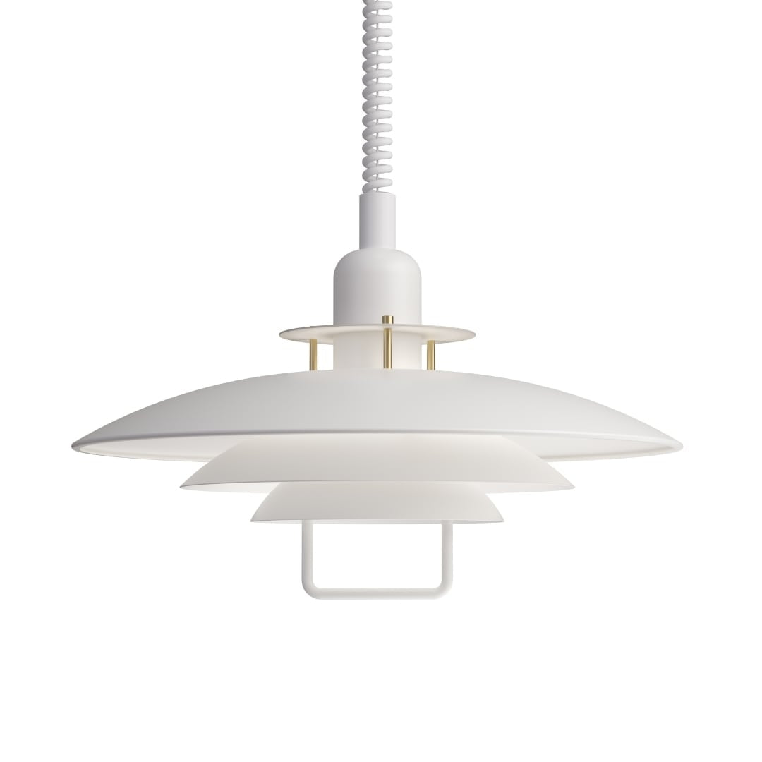Primus II Ø43 Pendel Mat Hvid/Messing Belid