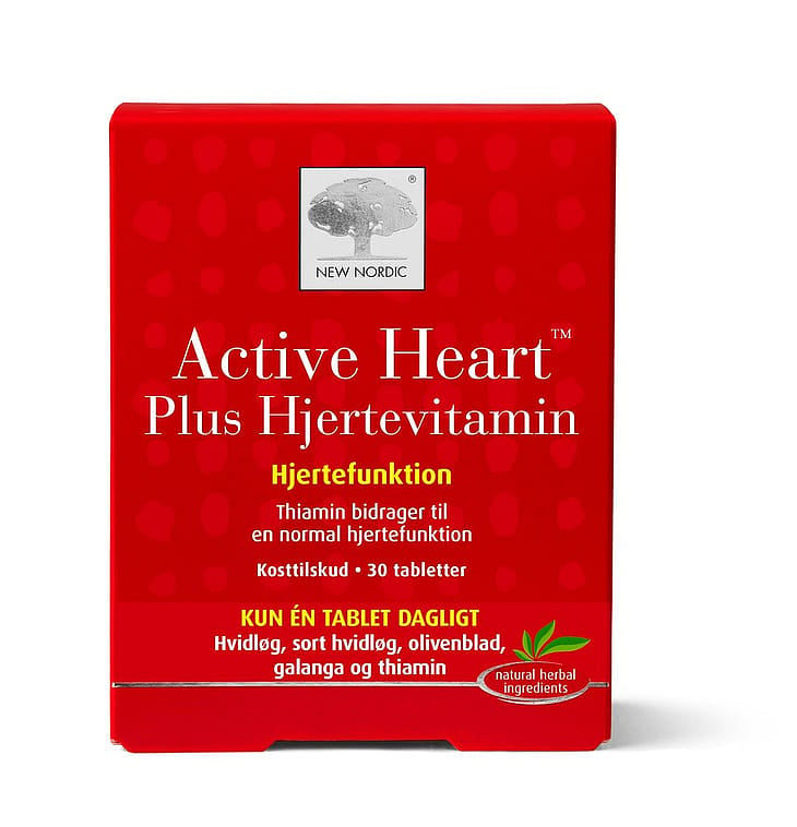 Produktbillede af New Nordic Active Heart Plus Hjertevitamin 30 Tabl. på tilbud